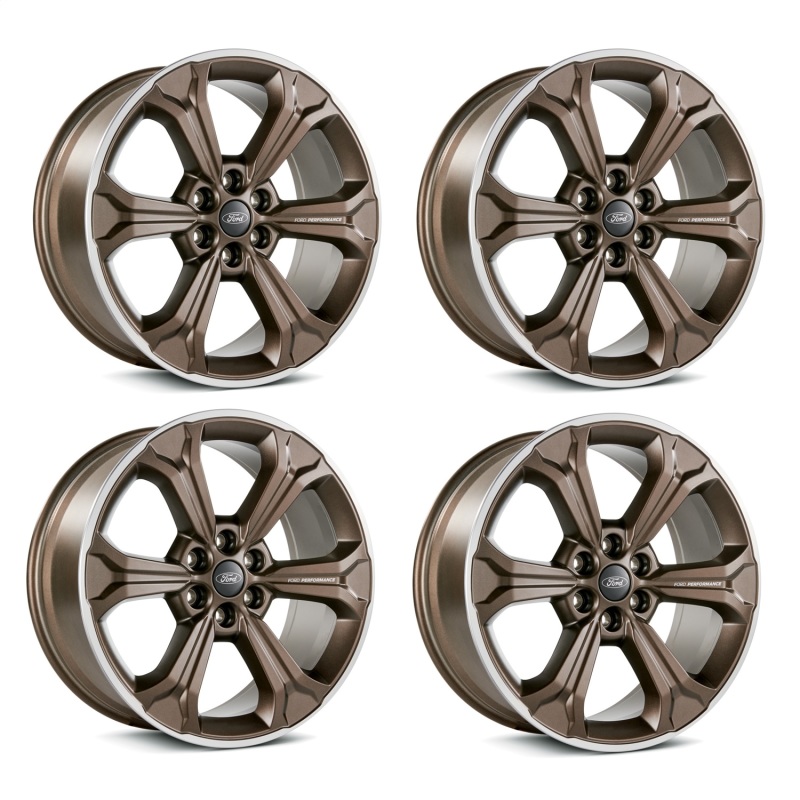 Ford F-150 Wheel Kit - Ford Racing - 22in, Set Of 4, Offset 44mm, w/Center Caps - Sinister Bronze - `15-`23 Ford F-150 Wheel Kit - Ford Racing - 22in, Set Of 4, Offset 44mm, w/Center Caps - Sinister Bronze - `15-`23